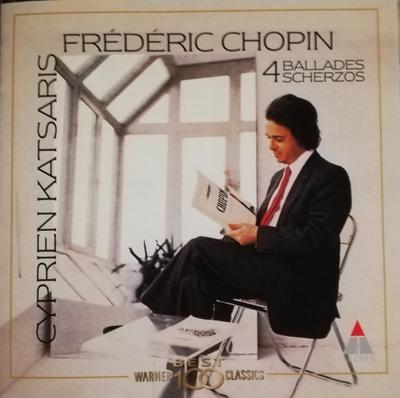 CD КИПРИЕН КАТСАРИС - ФРЕДЕРИК ШОПЕН - 4 Баллады 4 Скерцо WPCS21075 Warner Classics 2000 Япония Классика Б/У