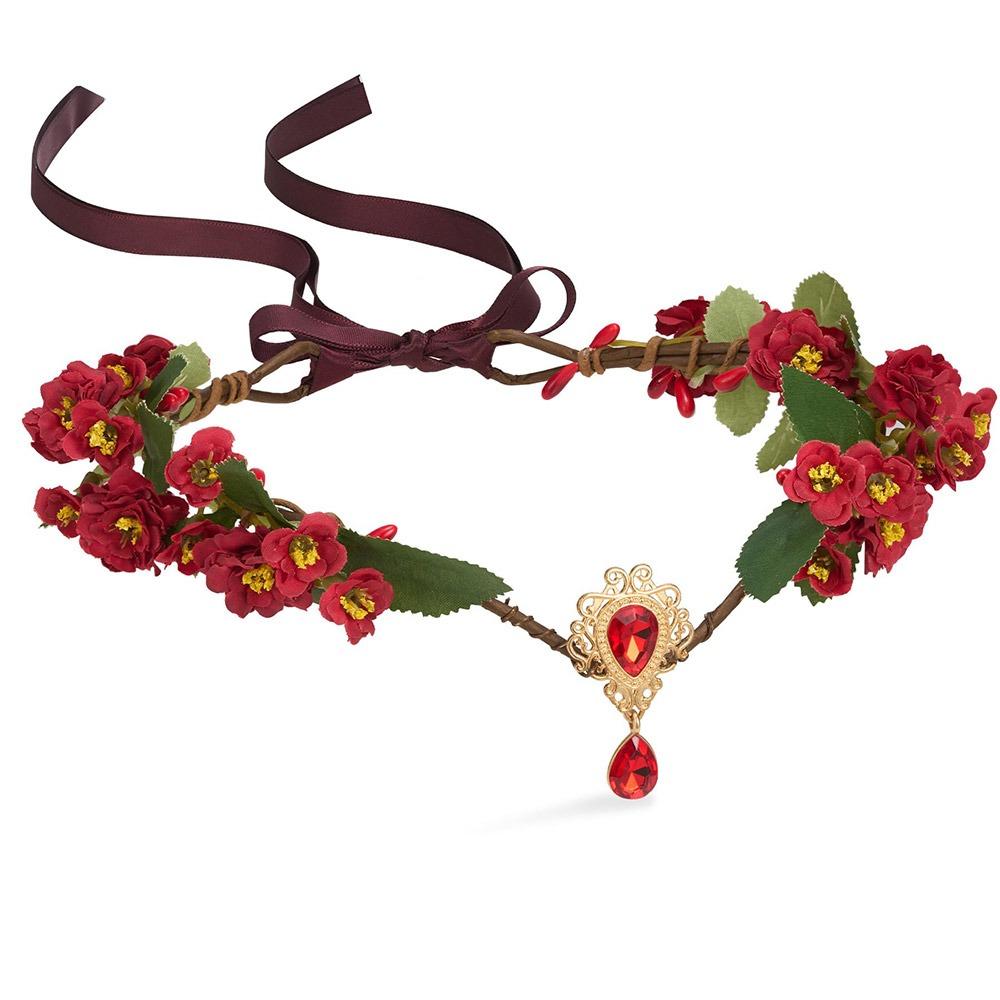 Косплей Фея Цветочная Корона Листьев Костюм на Хеллоуин Эльфийская Принцесса Тиара Лесная Цветочная Повязка На Голову