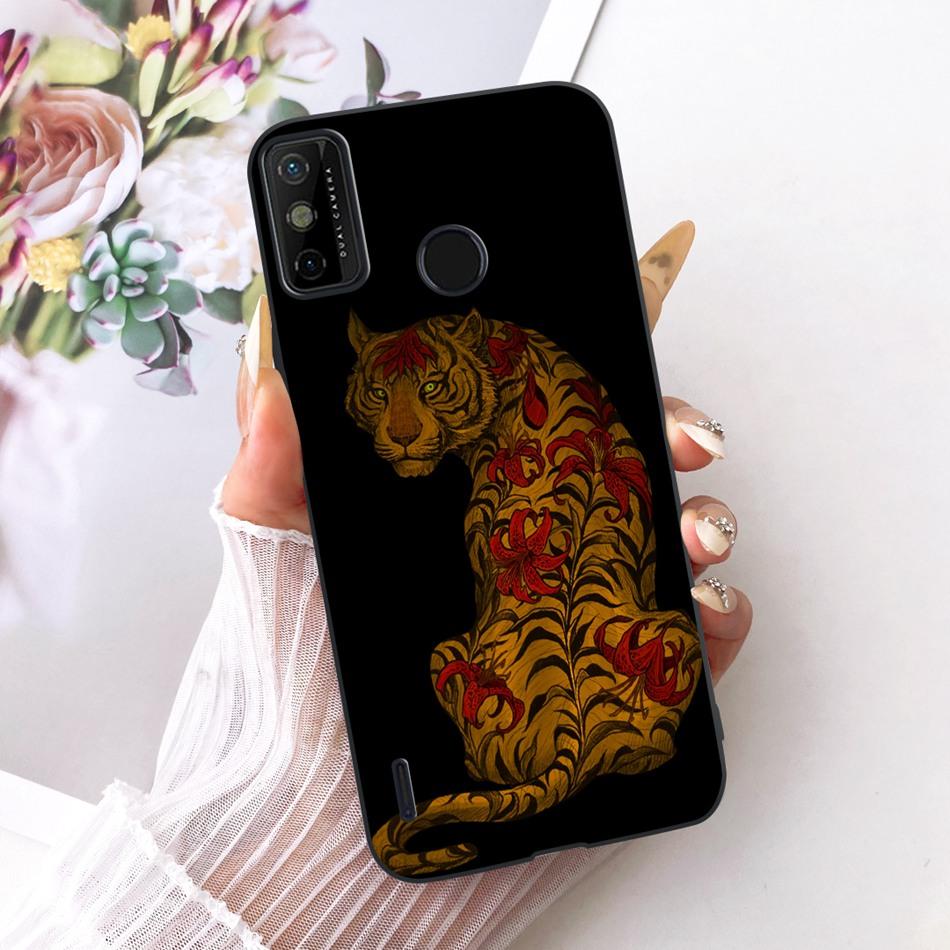 Для Tecno Spark Go 2020 / Spark 6 Go KE5j KE5k KE5S Чехол для телефона с рисунком «Крутой Дракон и Тигр» Черный Силиконовый Мягкие Чехлы