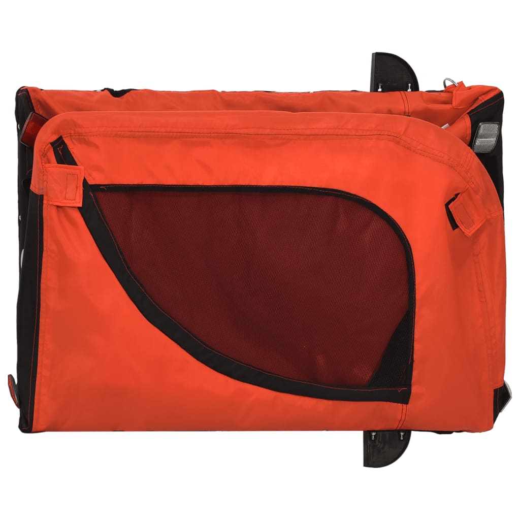 Bicycle Trailer for Dogs Orange and Black Oxford Fabric & Iron