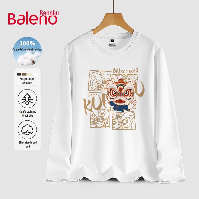 Мужская хлопковая футболка с длинным рукавом Baleno с принтом льва
