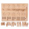 Wooden Number Puzzle Sorting Montessori Toys Toddlers 1-10 Digit Tracing Board Logarithmic Practicing Board Counting Math Toys