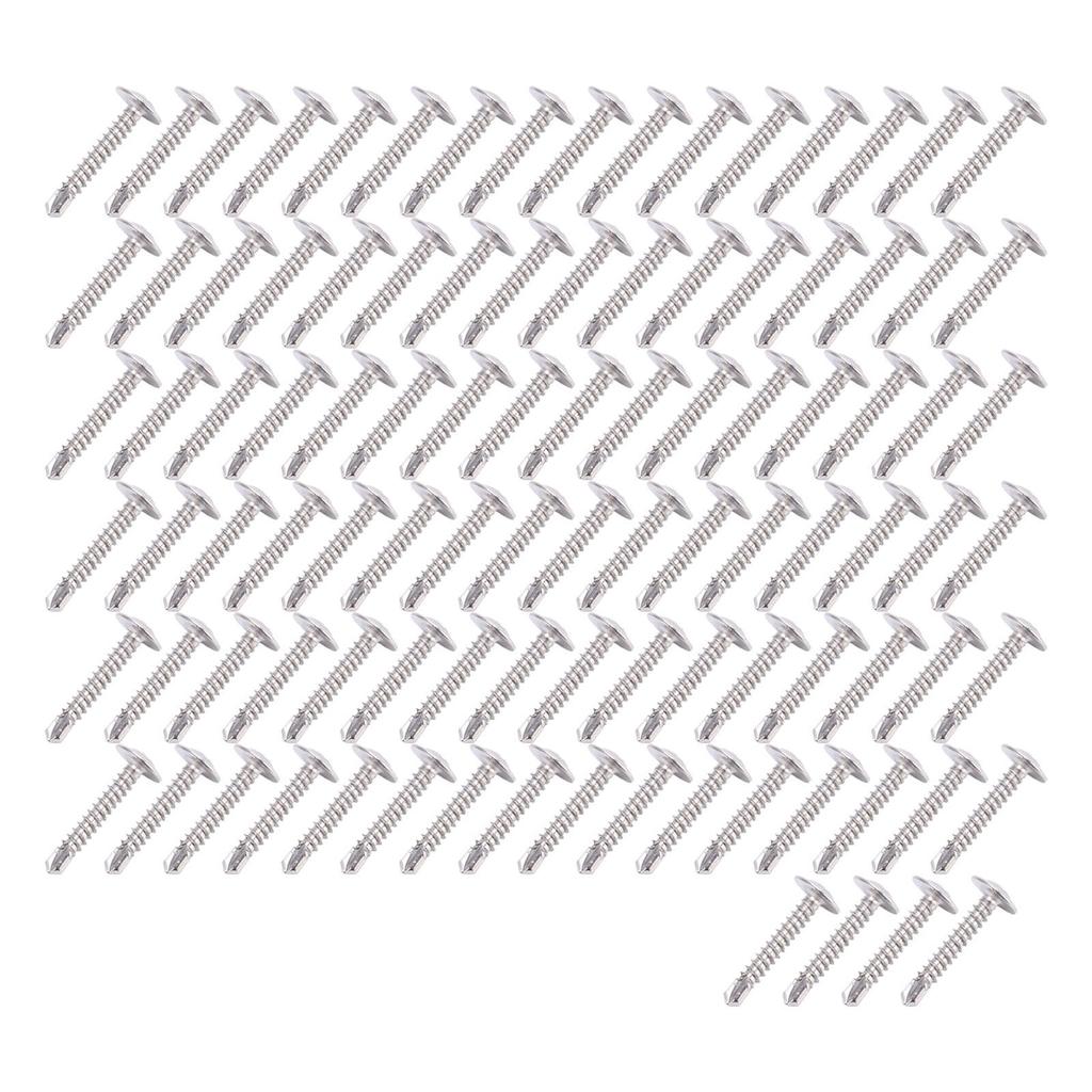 100 шт. Саморезы M4.2x25 с полукруглой головкой и пресс-шайбой, из нержавеющей стали, набор крепежных аксессуаров