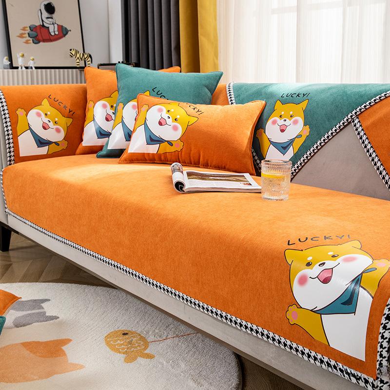 Диванная подушка Four Seasons, универсальная скандинавская простая нескользящая синельная легкая роскошная тканевая подушка