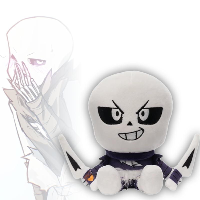 22CM New Undertale Cross Sans Plush Toys Soft Cosplay Cartoon Anime Figure Plushie Peripheral Pillow Doll Fans Kid Birthday Gift