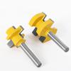 2pcs 6mm 8mm 1/4" Shank Wood Carving Square Tooth T-Slot Tenon Woodworking Milling Cutter Router Bits For Trimming Machine Use