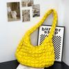 Clouds Pleated Crossbody Bag Women's Large Capacity Lightweight Diamond Dumpling Bag Feather Bag Quilted Shoulder Bag Tote Bag