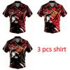 Fashion Anime Warrior Pattern Printing Shirt Hawaiian Beach Vacation Clothing Men's Street Style Shirt Daily Men's and Women's Shirt