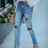 Spring 2025 Womens Fashion High Waist Y2k Women's Skinny Ripped Jeans Baggy Woman Denim Capris Pants Jean Mom Jeans Trousers