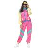 Adult 70s 80s Shell Suit Fancy Dress Costume, 80s Tracksuit acket and Trousers Set