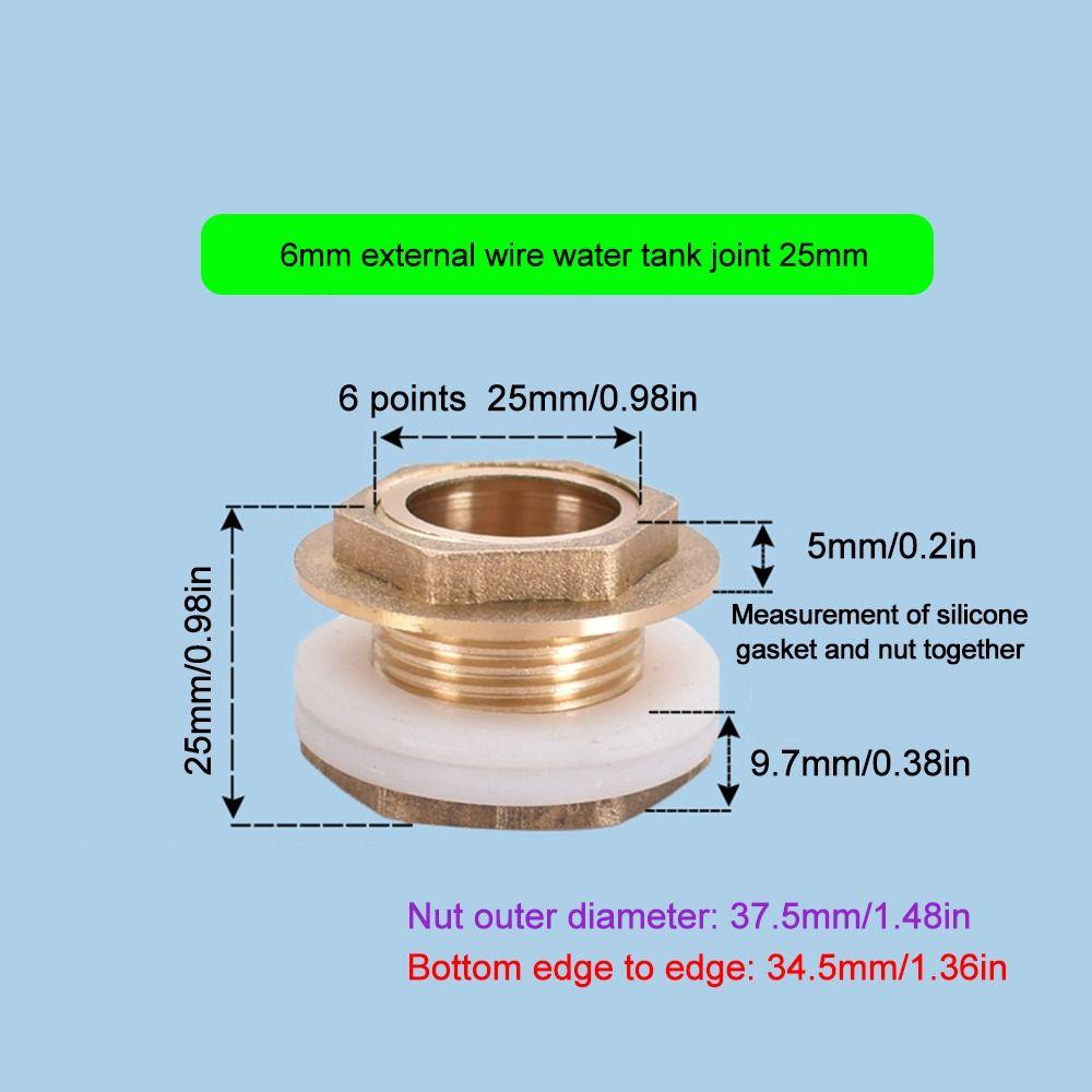 Copper Pipe Water Tank Connector 1/2" 1/4" Fish Tank Coupling Joint Garden Irrigation Pipe