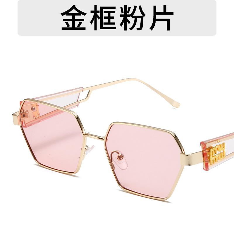 Солнцезащитные очки в металлической оправе, очки с индивидуальным вырезом, солнцезащитные очки с текстурой унисекс