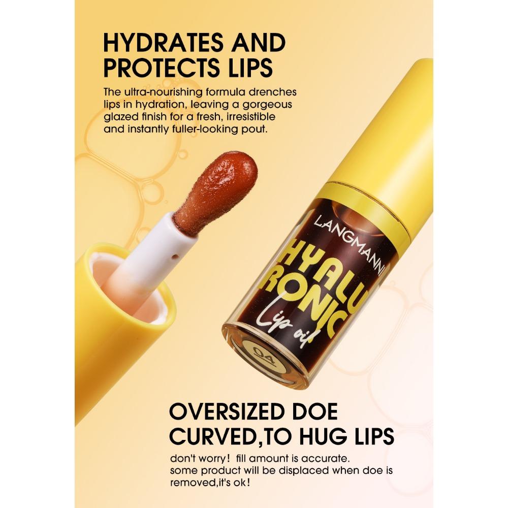 LANGMANNI 6 цветов прозрачный бальзам для губ с гиалуроновой кислотой блестящая водная увлажняющая помада пухлый светлый тон бальзам для губ