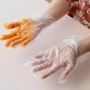 200 шт. одноразовых пластиковых перчаток для кейтеринга, выпечки, захвата, окунания, перемешивания, салата, прозрачные полиэтиленовые перчатки, кухонные принадлежности