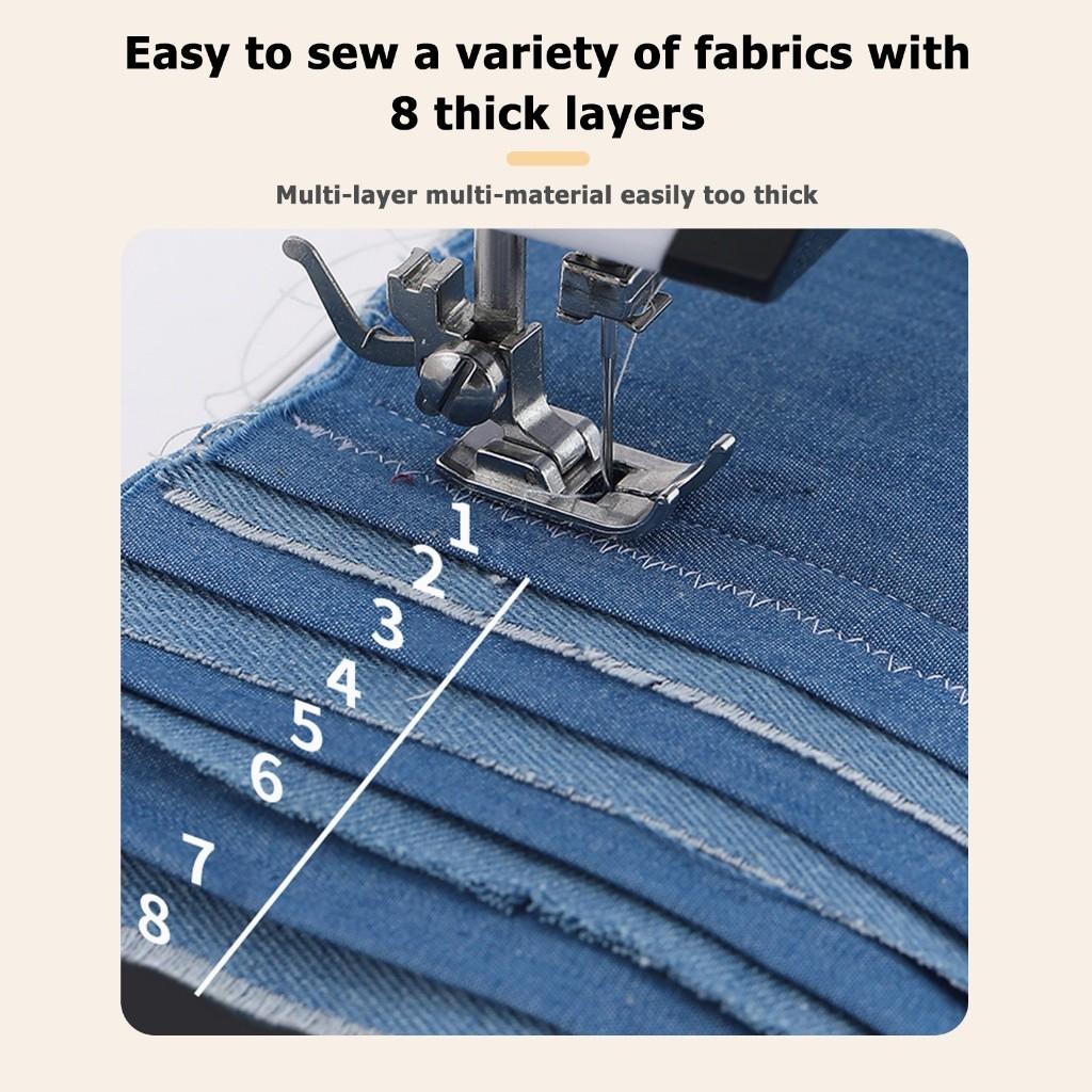 Мини швейная машинка 38 стежков Электрическая швейная машинка с двойной нитью со столом-удлинителем EU