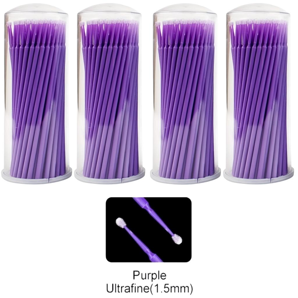 400Pcs Dental Disposable Micro Applicator Brush Eyelash Brushes With Portable Box Plastic Handle Microfiber Tips Dentist Tool