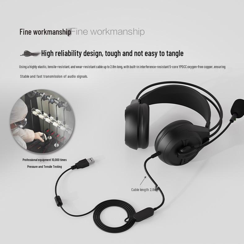 USB-гарнитура ShuoMeiKe D98Pro с шумоподавлением, накладная, для экзаменов по английскому языку