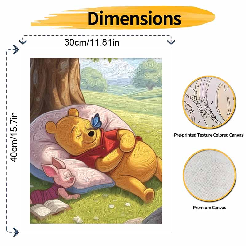 Disney Винни-Пух Набор для рисования по номерам Холст для рисования DIY Картина Декор для дома Картина Настенное искусство Масляное ремесло Подарок Расслабляющее хобби Развлечение