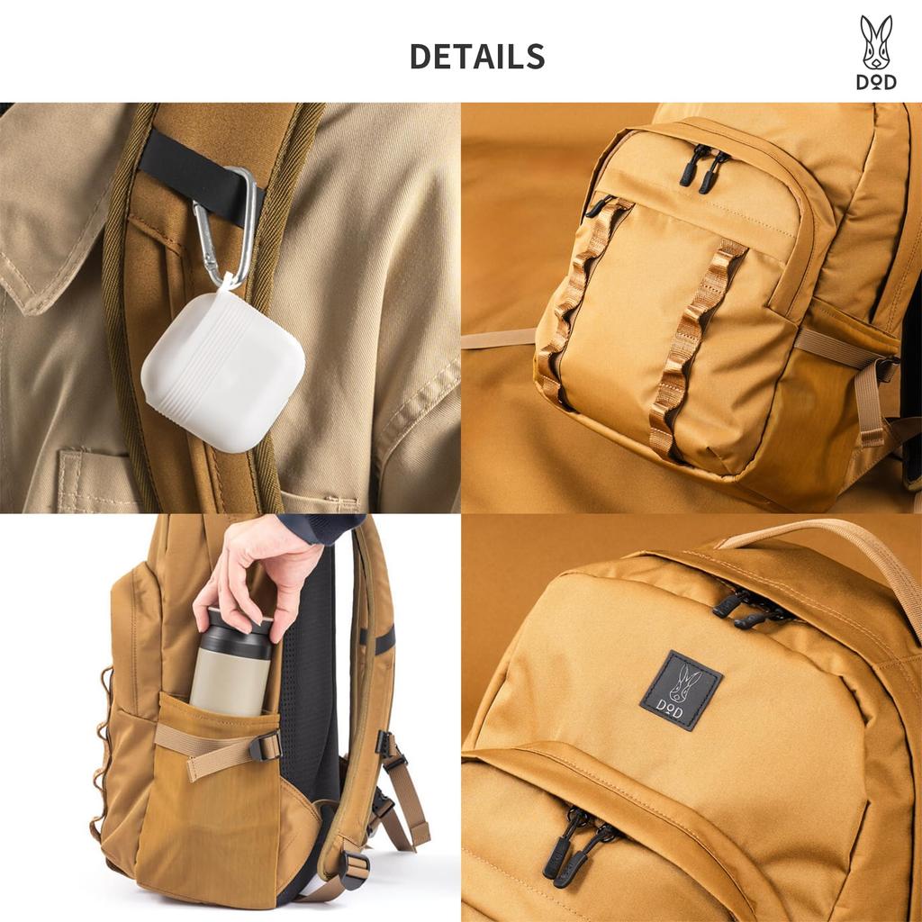 Рюкзак DOD Daypack CD Легкий 24 л Рюкзак для однодневных походов с отделением для ноутбука A4 (Министерство обороны) Хранение, Водоотталкивающая Кордура, Размер, BA045-CA