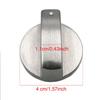 2Pcs 6mm/8mm Gas Stove Zinc Alloy Silver Metal Rotary Kitchen Tool Cooker Control Knobs Switch