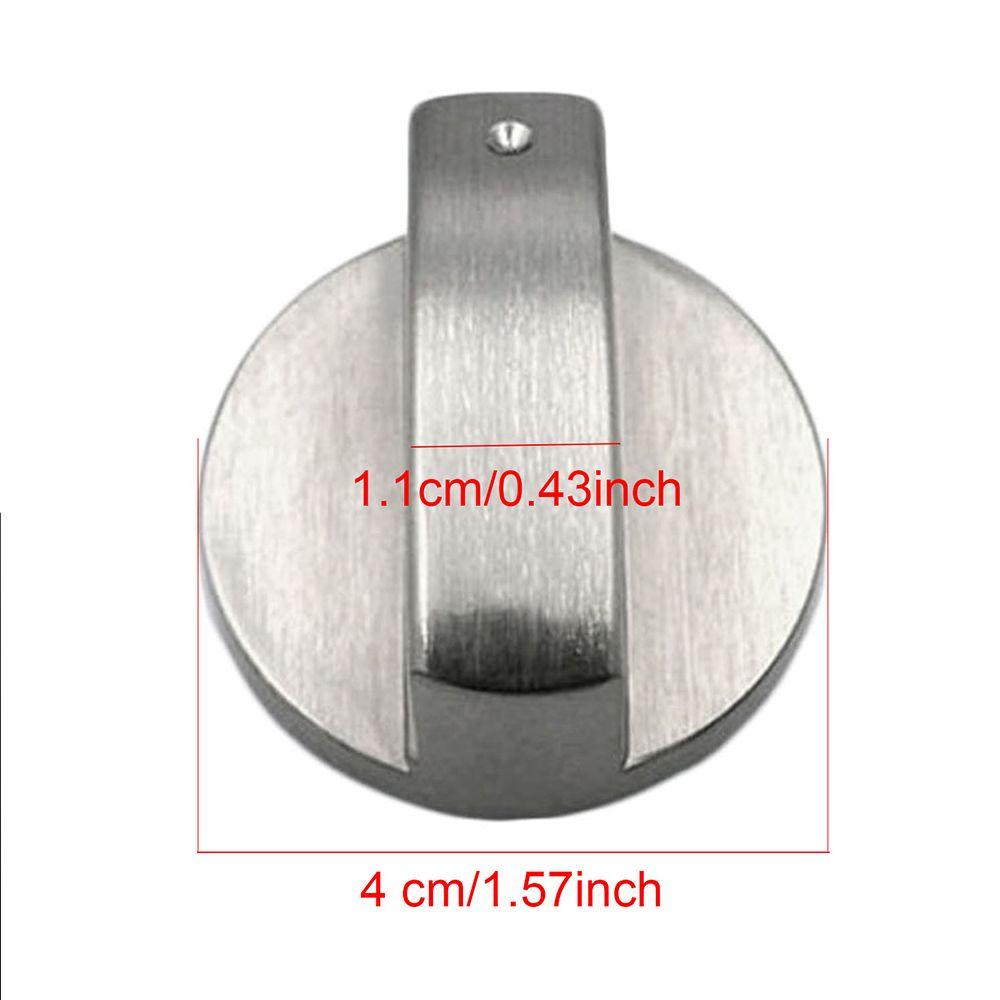 2Pcs 6mm/8mm Gas Stove Zinc Alloy Silver Metal Rotary Kitchen Tool Cooker Control Knobs Switch