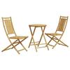 VidaXL Ensemble de bistro 3 pcs bambou, ensemble de bistro de jardin, ensemble de balcon, ensemble de meubles d'extérieur 3278534