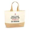 Tote bag en jute - PLANETEE - Judokate Qui Déchire Femme - Jute naturel - Multicolore - Fabriqué en France