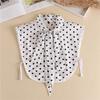 Elegant Sweater Decorative Fake Collar Polka Dot Bowknot Shirt Collar Detachable False Collar Half Shirt Blouse Top Neckerchief