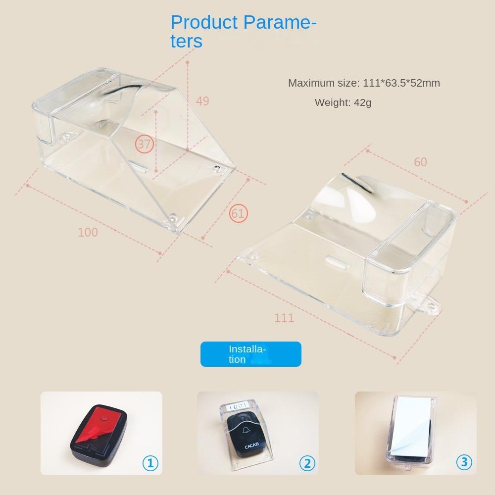 Накладки на кнопки Защита для умного дверного звонка Чехол для мелодии звонка Защита для звонка Водонепроницаемый чехол для беспроводного дверного звонка для CACAZI