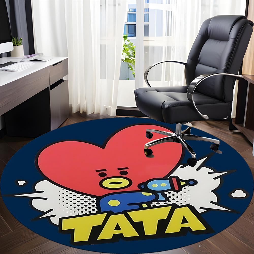 1pc Tata Character, BT21Chair Carpet for Office, Non-slip, Soft and Durable Office Rug for Interior Decoration, Perfect for Office yy250925217
