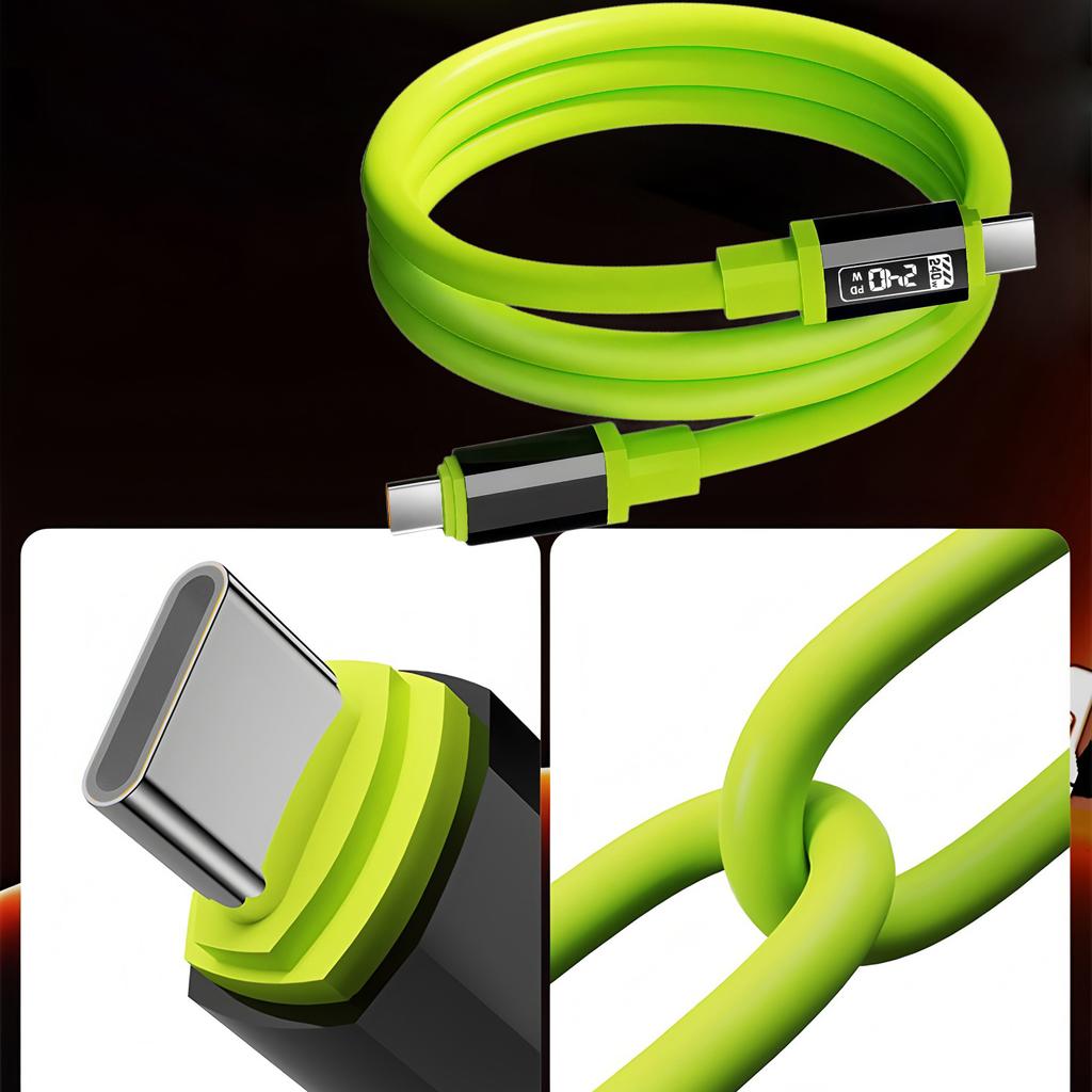 PD240W Сверхбыстрые Зарядные Type C Кабели Высокоскоростной Шнур USB Type-c На C Провод для IPhone 17Pro Samsung Xiaomi HUAWEI Android