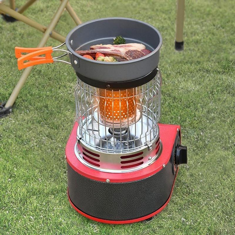 Winter Camping Gas Stove Outdoor Portable Heater Burner Handle Adjustable Flame Heating Oven Burner for Survival Cooking Tent