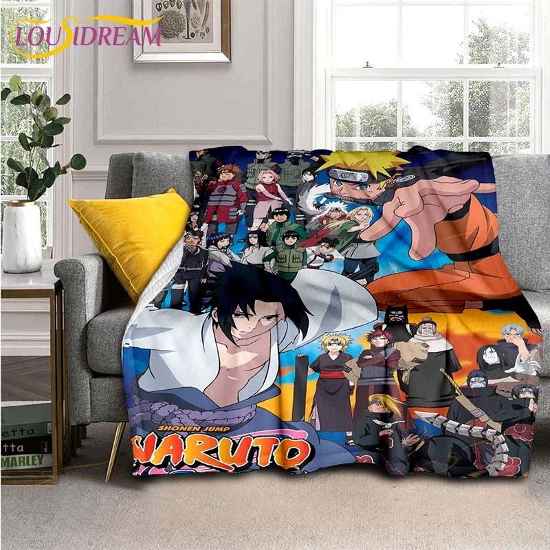 Одеяло с рисунком аниме «Наруто», пододеяльник для дивана, дорожное постельное белье, фланелевое одеяло, покрывало