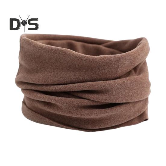 Men Women Thermal Scarf Thickened Double-Sided Velvet Lining Winter Dyeing Scarf Good Heating Insulation High Elasticity Scarf