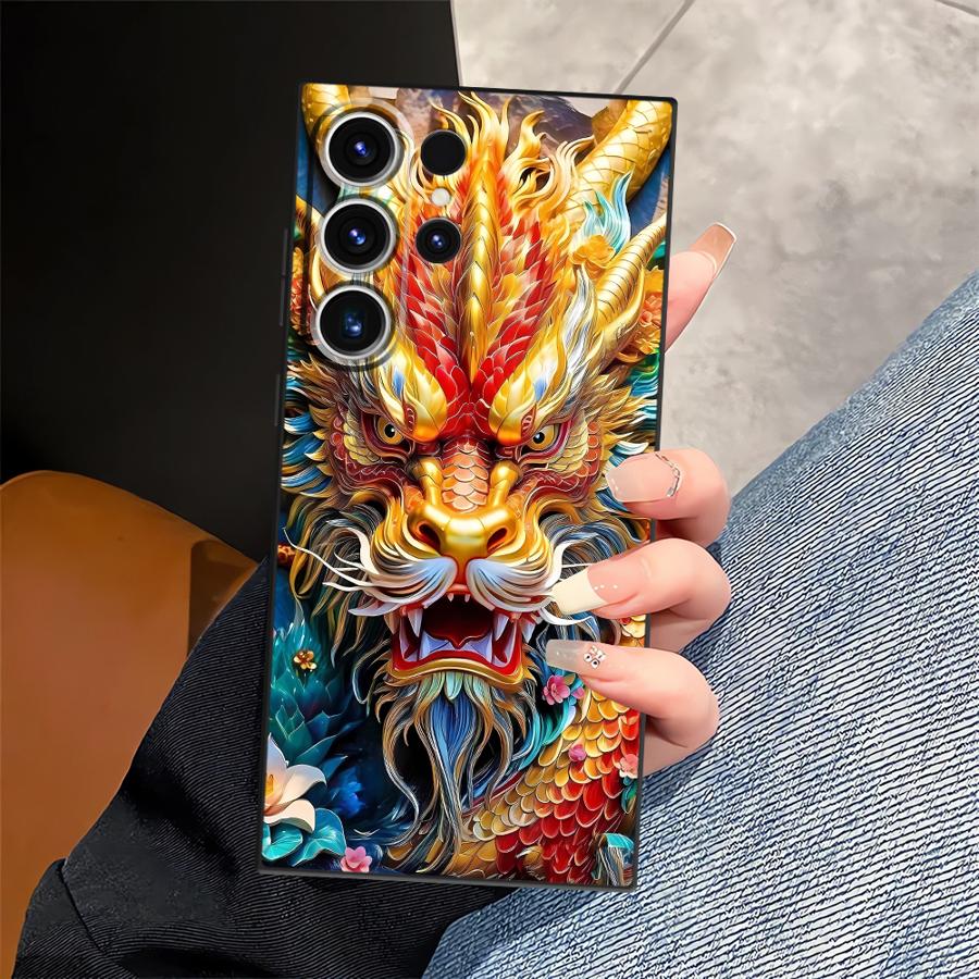 Крутой чехол-футляр с драконом для Samsung Galaxy S26 Ultra S23 Note 20 8 9 10 S21 FE S25 Plus S10 S9 S20 Ultra S24