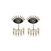 Devil's Eye Drip Oil Alloy Earrings: Trendsetting European & American Street Style