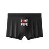 TK Men's European Size Personality Print Boxer Briefs - "I Love My Wife" Design