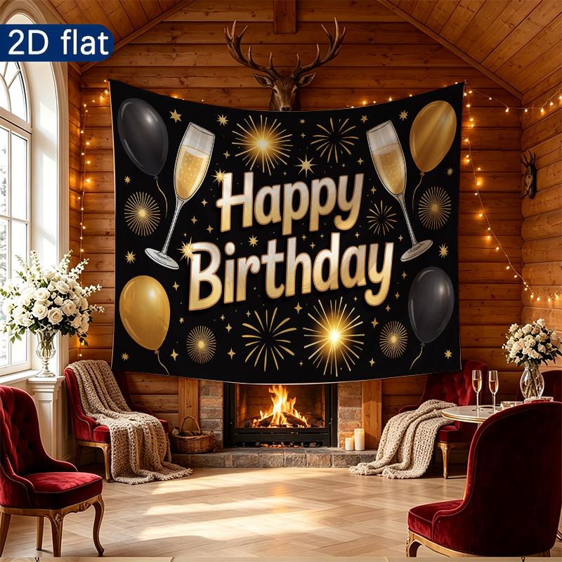 Party Backdrop Happy Birthday Birthday Photo Booth Background Front Door Decor