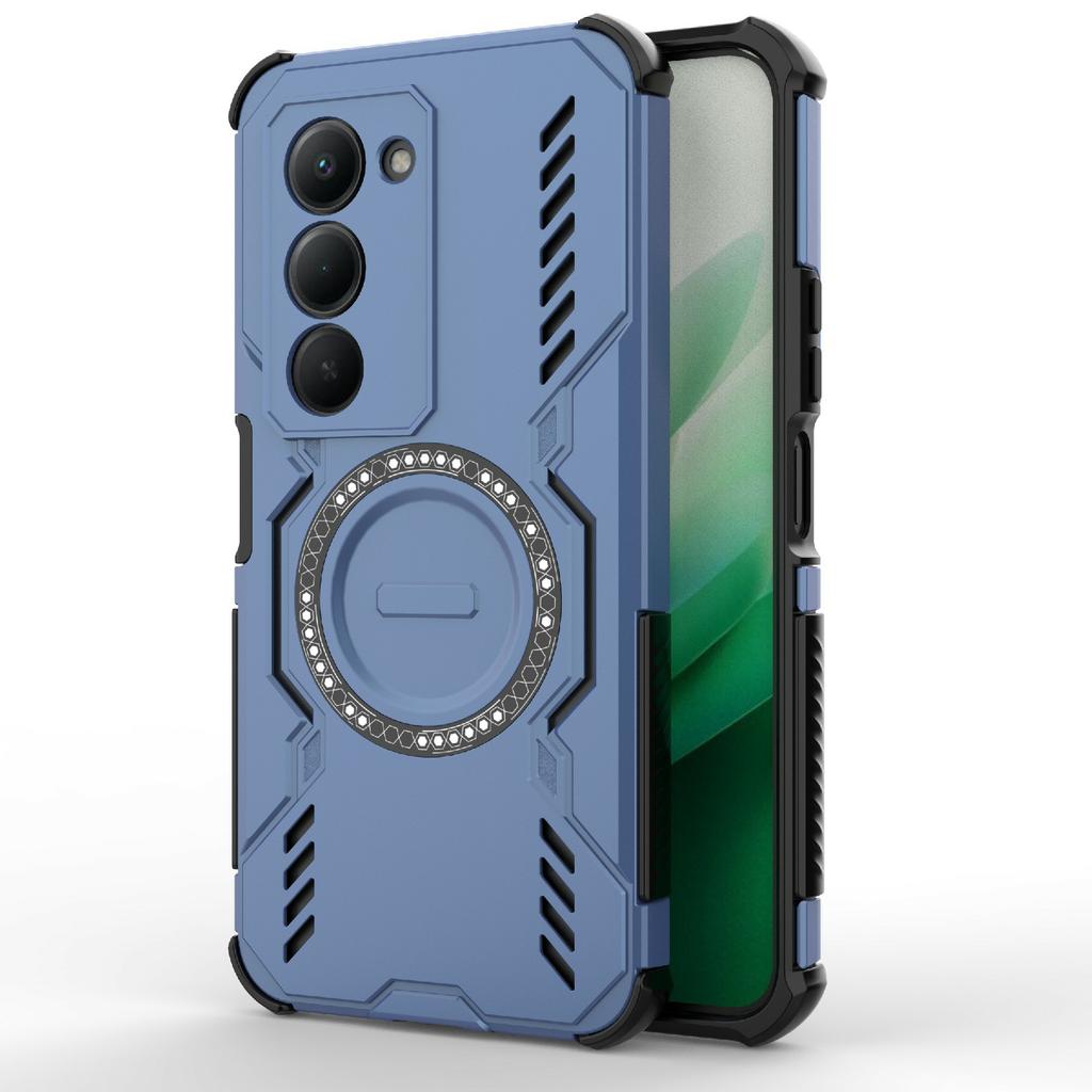 For Xiaomi Redmi 15 5G (Global) (169mm) Magnetic Case Butterfly Armor Hollow Heat Dissipation PC + TPU Phone Cover