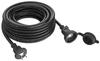20m Single-Outlet Power Extension Cord, Waterproof and Connectable for Outdoor Use, 600V Voltage Resistant, Soft Black, Suitable for Industrial