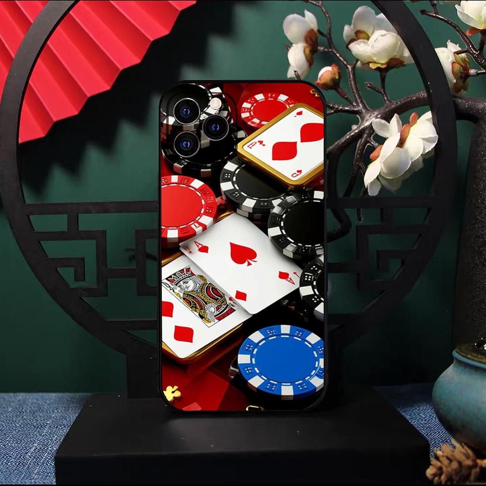 Dices Stakes Pokers Phone Case For IPhone 17 Pro Max 16 15 14 Pro Max 13 11 X Xs Xr 8 7Plus Silicone Cover