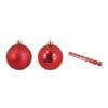 Boules De Noël - Set De 8 - Rouge - 6 Cm - Mat Et Brillant