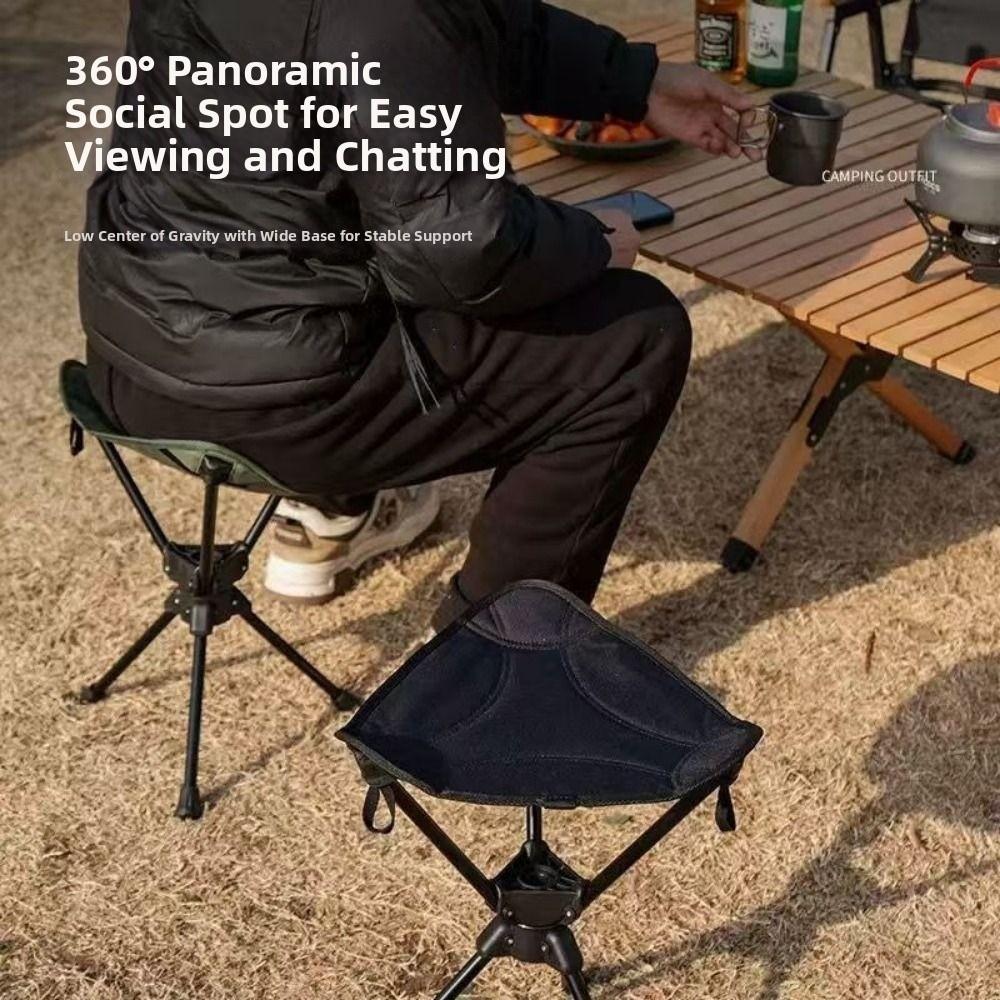 Foldable Folding Rotating Stool Wear-resistant Mazza Stool Camping Stool Outdoor Camping