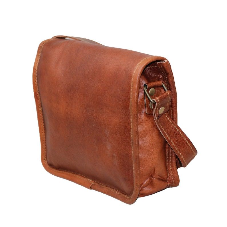 Маленькая кожаная сумка-саквояж ручной работы, сумка для iPad, офисная сумка, подарок для мужчин и женщин, потертая сумка через плечо