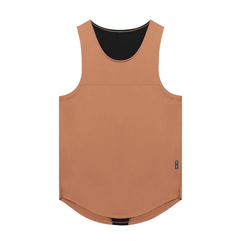Мужской летний эластичный жилет для фитнеса - стильная футболка без рукавов с принтом