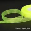 Satin Edge Sheer Organza Ribbon Bow Craft 20mm Chiffon Roll Sewing Fabric Accessorie Gift Wrap
