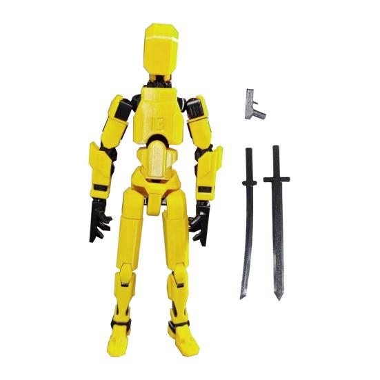 3D Printed Multi-jointed Robot Action Figure with Weapon Robot Model Movable Joint Figurine Desktop Decoration Ornament