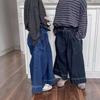 Джинсы детские осенние однотонные Jiaye Tongpin 2025 - Унисекс, свободные, прямого кроя, с широкими штанинами