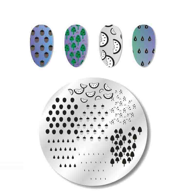 French Style Nails Art Stamp Plates Leaf Flower Stainless Steel Stencils Nail Printing Image Manicure Stamping Tools