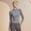 Sunscreen clothes Pilates stand-up neck zipper gym clothes jacket spring yoga clothes tight t-shirt sports long-sleeved running
